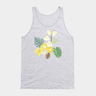 Southern Tropical Boho Flowers Tank Top